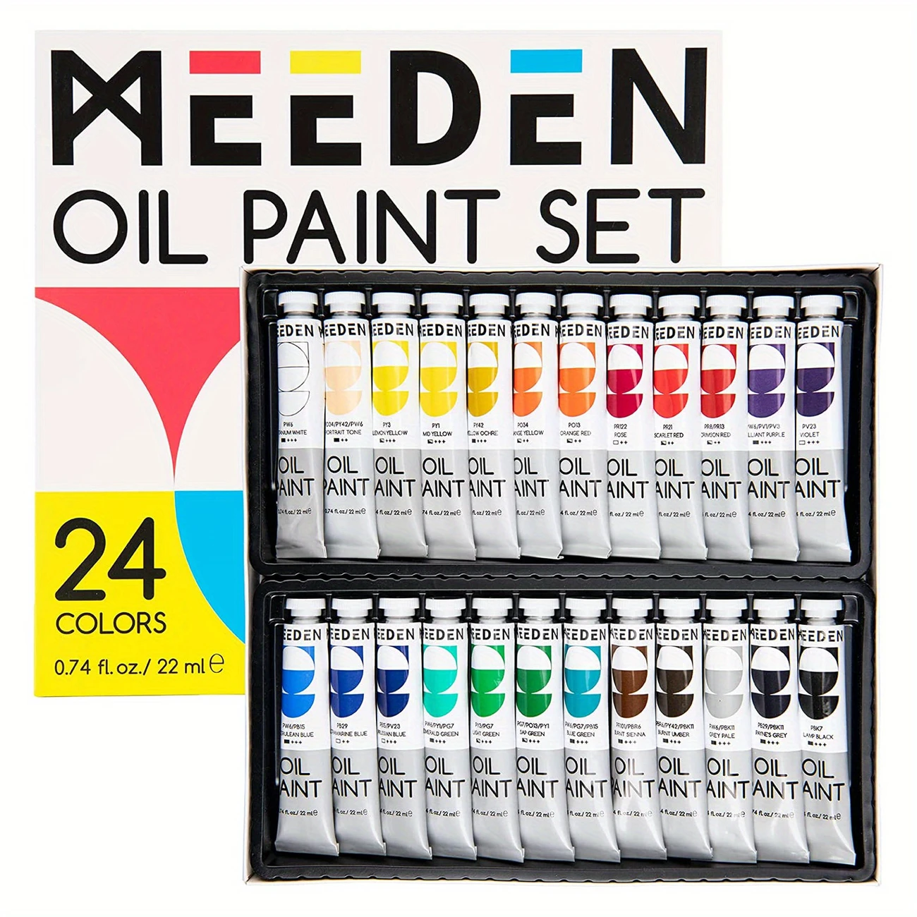 Acrylic Paint Set - 24 Colors